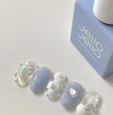 Blue Korean Nails